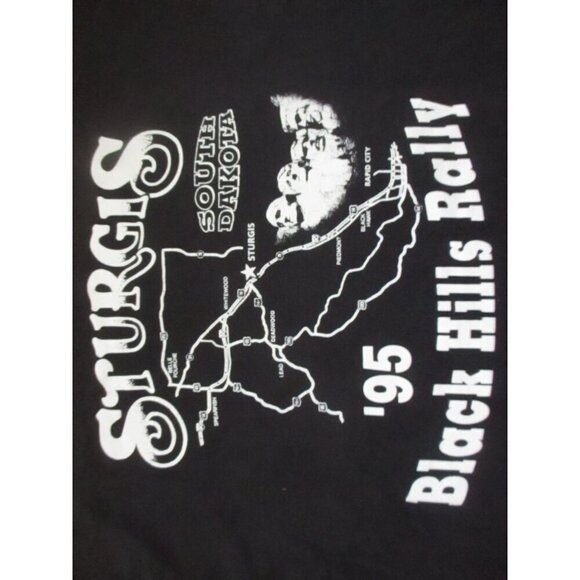 Vintage Men's T-shirt Large Single Stitch Looney Toons 1997 Sturgis Biker Rally - Picture 10 of 14